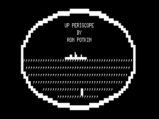 Up Periscope (TRS-80) screenshot: Title screen