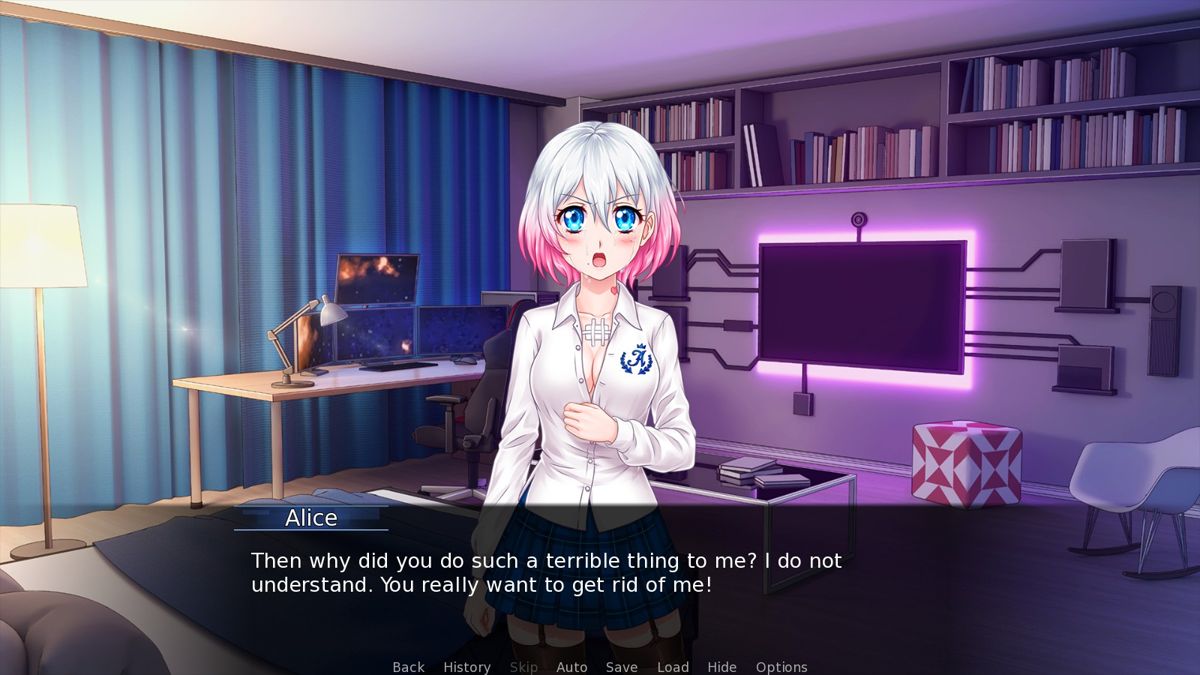 Kidnapped Girl (Windows) screenshot: He is too weak and now Alice is angry.