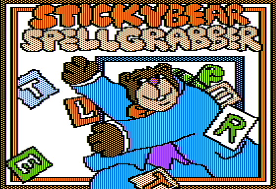 Stickybear: Spellgrabber (Apple II) screenshot: Title Screen