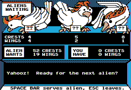 Microzine #22 (Apple II) screenshot: Math Mall - Two From Each Column