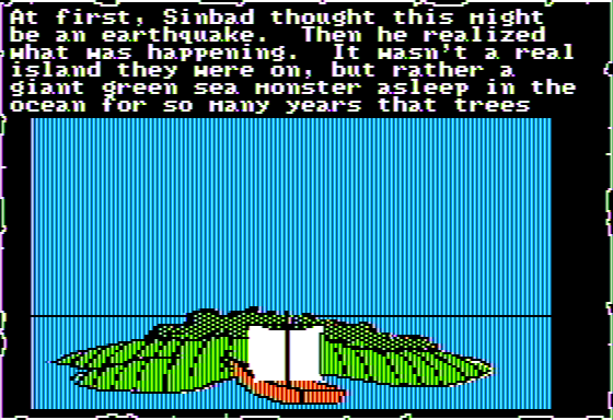 The Adventures of Sinbad (Apple II) screenshot: The Stories