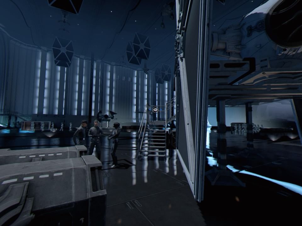 Star Wars: Squadrons (PlayStation 4) screenshot: Imperial hangar