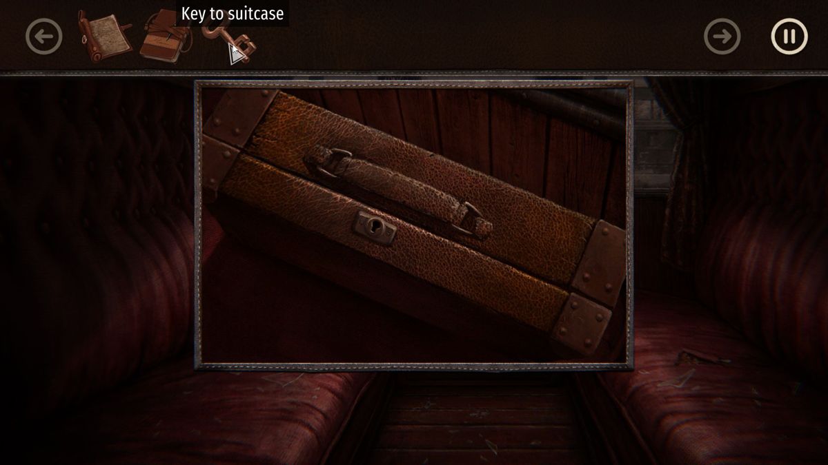 The Wild Case (Windows) screenshot: The inventory appears when the cursor is moved to the top of the screen<br><br>Steam game demo