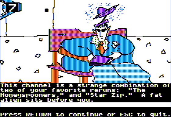 Microzine #22 (Apple II) screenshot: Haunted Channels - I Meet Spockramden