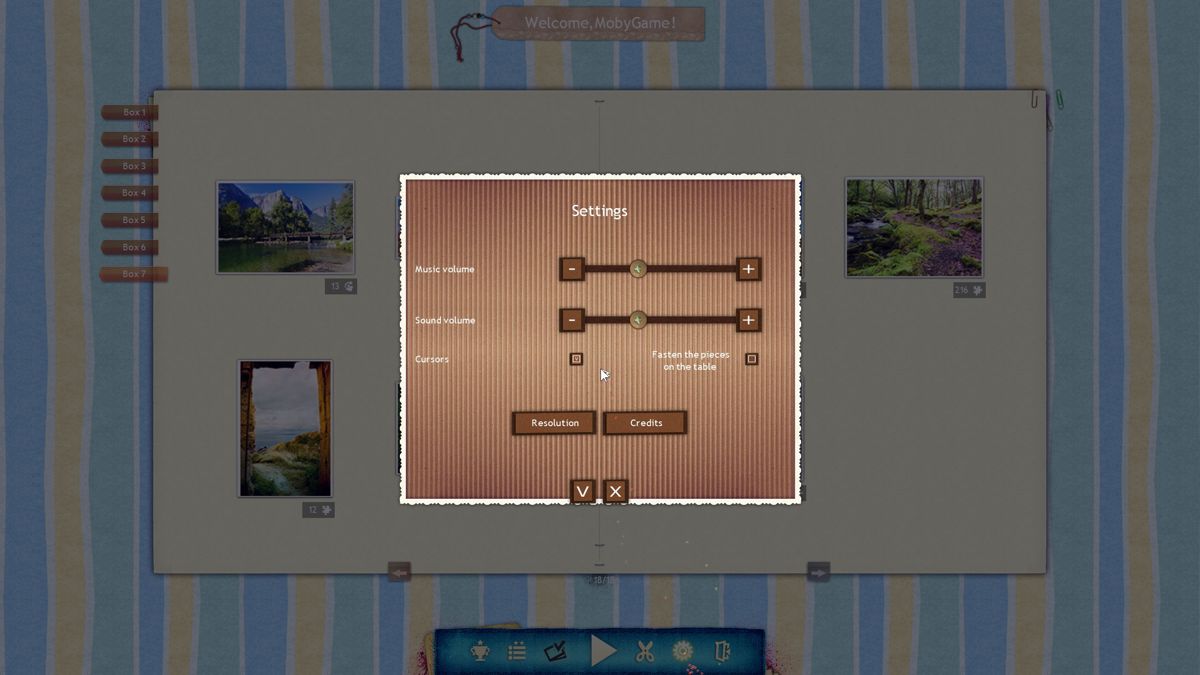 1001 Jigsaw: Earth Chronicles (Windows) screenshot: The in-game configuration options
