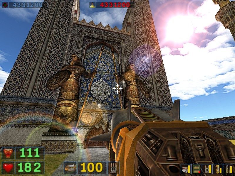 Serious Sam: The Second Encounter (Windows) screenshot: A Persian-themed monument of seriousness
