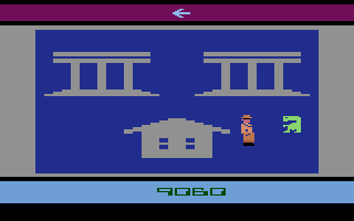 E.T. The Extra-Terrestrial (Atari 2600) screenshot: Uh oh, in trouble here...