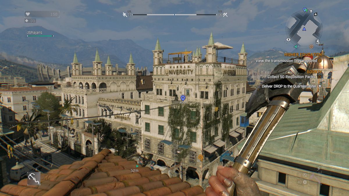 Dying Light: The Following - Enhanced Edition (PlayStation 4) screenshot: Dying Light: Harran university serves as the main safe house in second part of the city