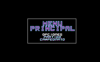 Jai Alai (DOS) screenshot: Main menu (CGA)