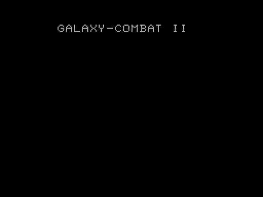 Galaxy Combat II (TRS-80) screenshot: Title Screen