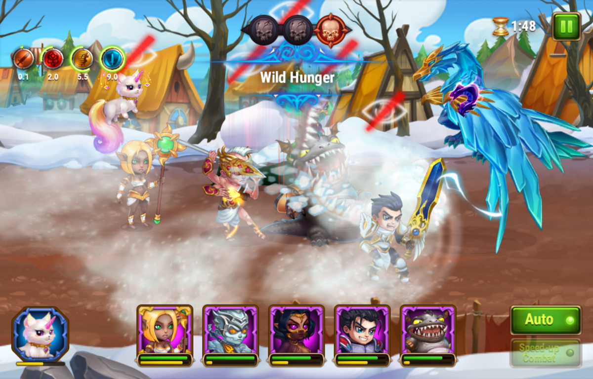 Hero Wars (Browser) screenshot: An ice dragon