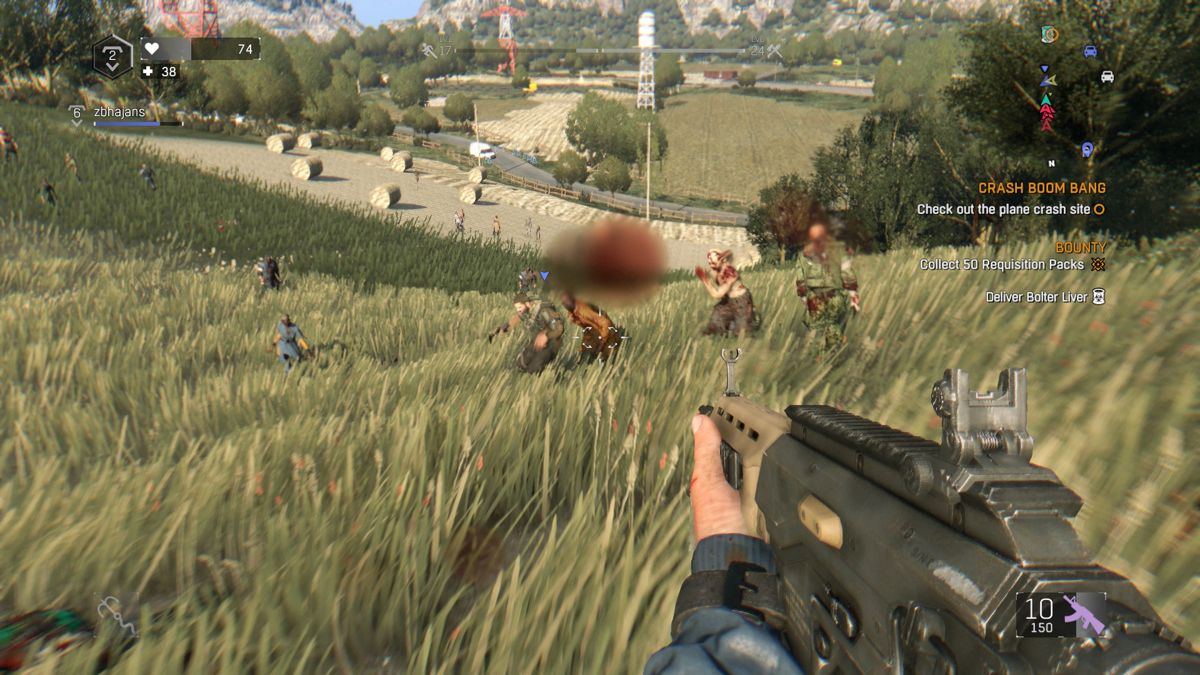 Dying Light: The Following - Enhanced Edition (PlayStation 4) screenshot: The Following: Helping the partner who's being attacked by the enraged zombies