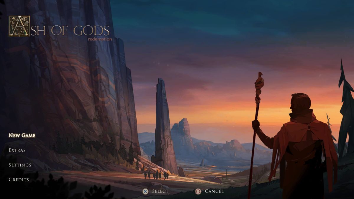 Ash of Gods (PlayStation 4) screenshot: Main menu