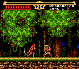 The Legendary Axe (TurboGrafx-16) screenshot: The first enemy that you will encounter