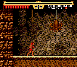 The Legendary Axe (TurboGrafx-16) screenshot: A huge spider