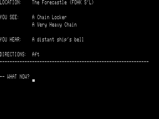 Ship Adventure (TRS-80) screenshot: Searching a Locker