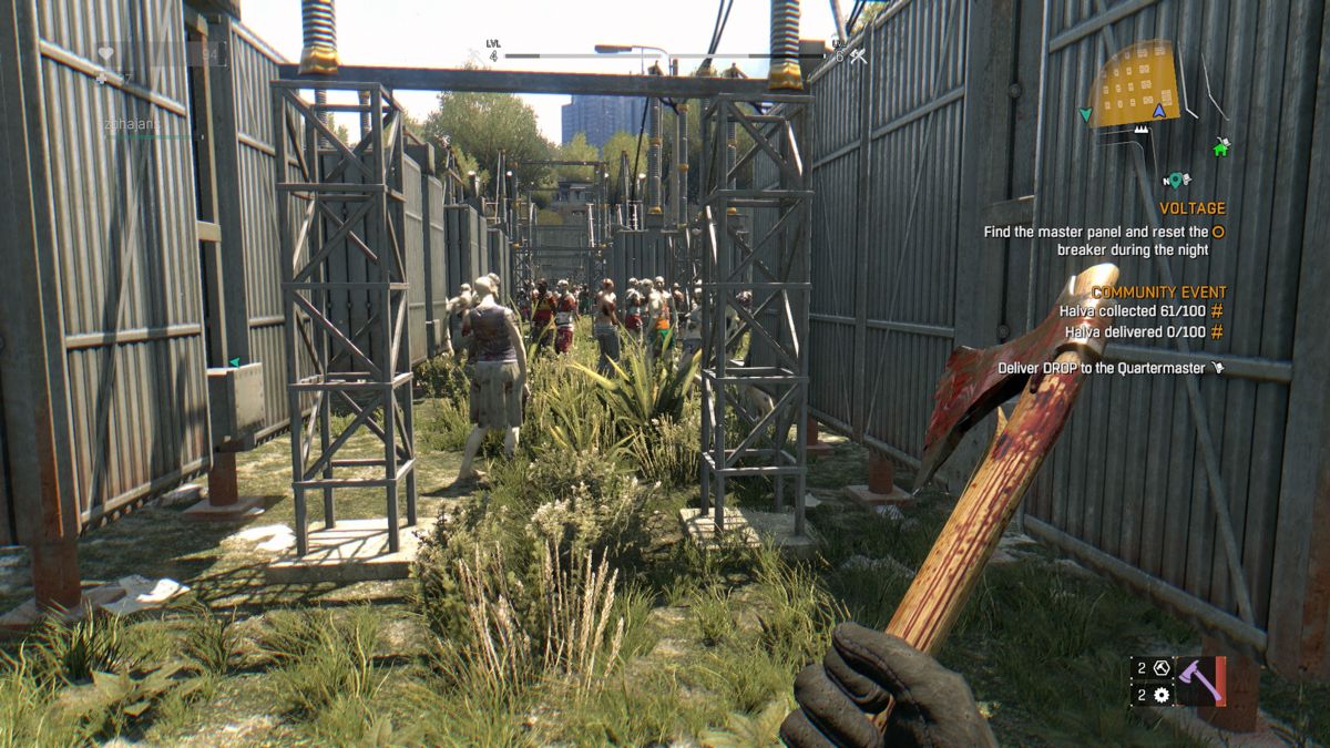 Dying Light: The Following - Enhanced Edition (PlayStation 4) screenshot: Dying Light: Heading through the power plant to reach the master panel