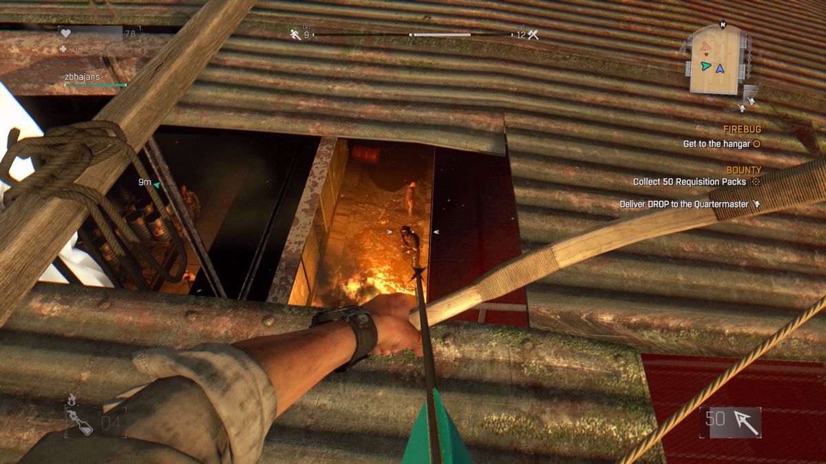 Dying Light: The Following - Enhanced Edition (PlayStation 4) screenshot: Dying Light: Higher ground always gives an edge during combat