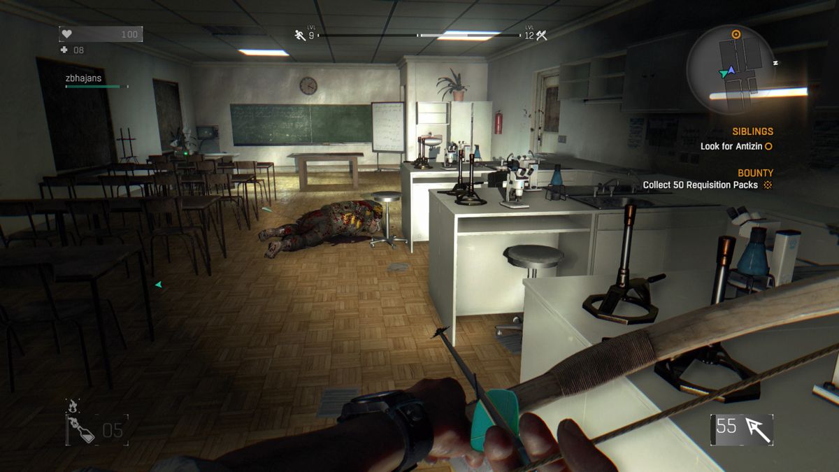 Dying Light: The Following - Enhanced Edition (PlayStation 4) screenshot: Dying Light: Yup, schools are spooky at night