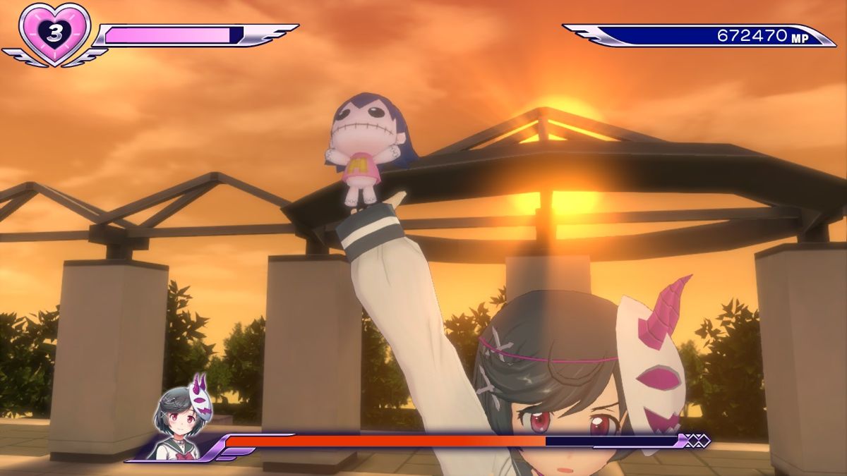 Gal★Gun: Double Peace (Windows) screenshot: Boss fight