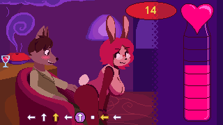 Club Valentine (Windows) screenshot: Lapdance bonus mini-game