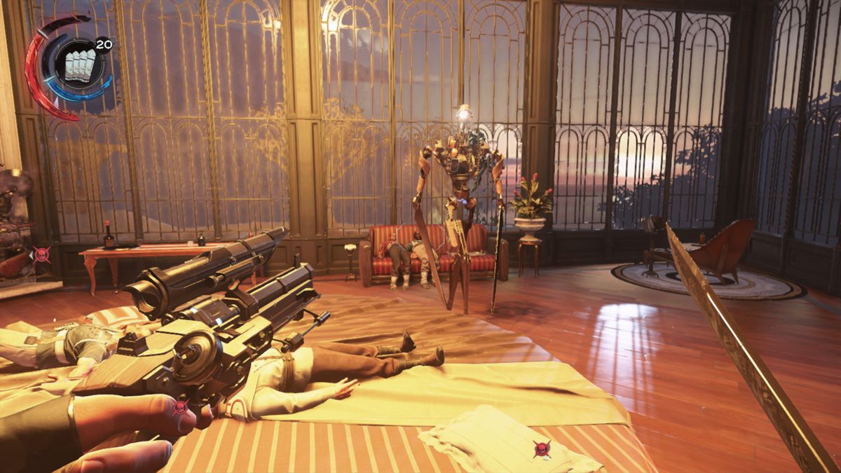 Dishonored 2 (Windows) screenshot: Clockwork Soldiers are tough enemies.