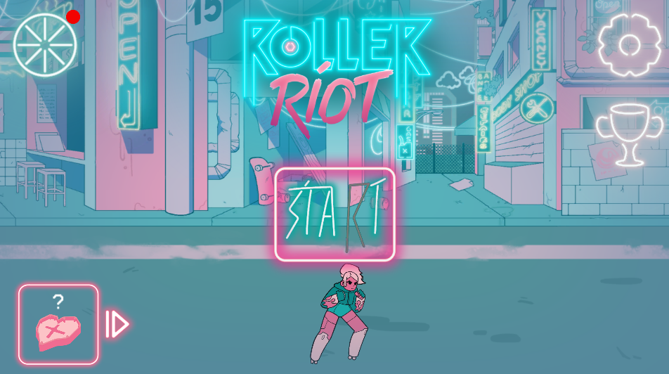 Roller Riot (Browser) screenshot: Title screen