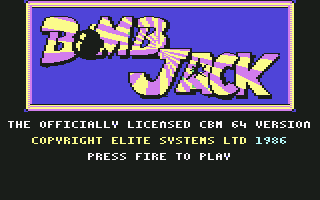 Bomb Jack (Commodore 64) screenshot: Title