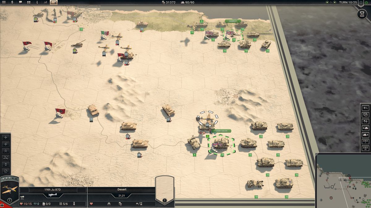 Panzer Corps 2 (Windows) screenshot: Junkers 87 dive-bombers AKA Stukas are deadly against enemy tanks, but have poor protection against enemy fighters