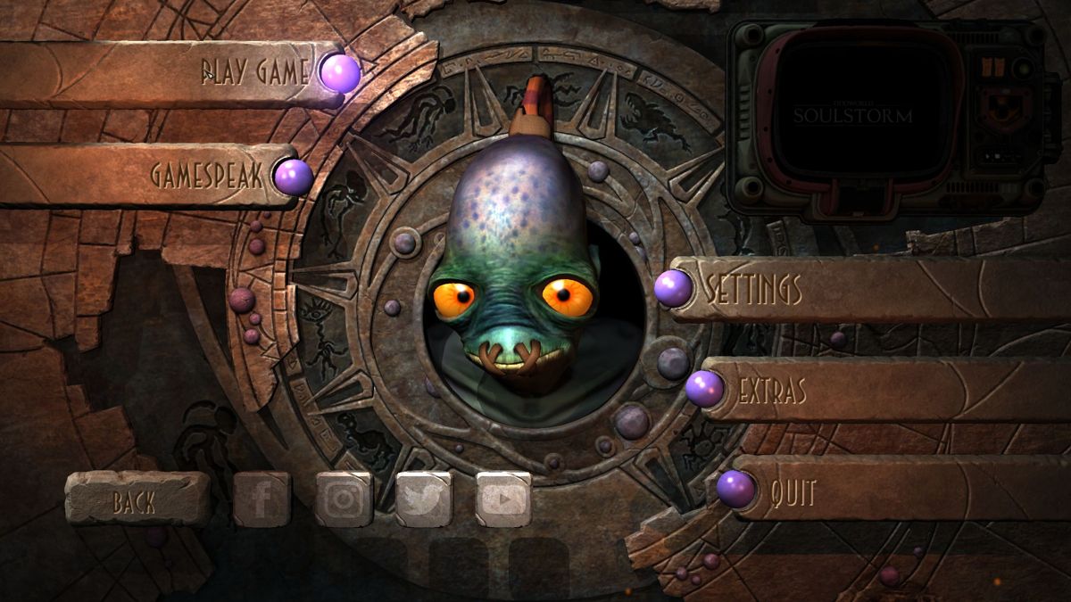 Oddworld: Abe's Oddysee - New 'n' Tasty! (Windows) screenshot: The main menu