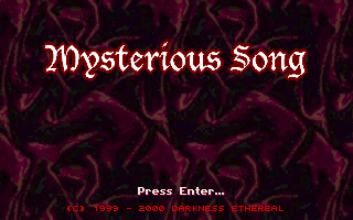 Mysterious Song (DOS) screenshot: Title screen