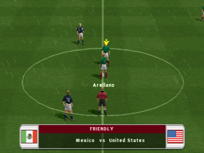 FIFA Soccer 2004 (PlayStation) screenshot: The match starts.