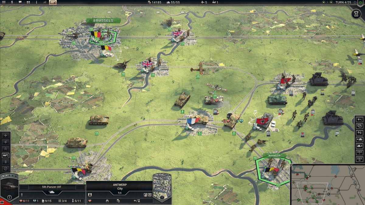Panzer Corps 2 (Windows) screenshot: Invasion of France is underway