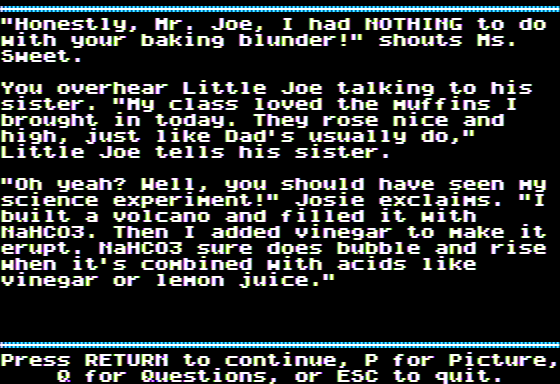 Microzine #39 (Apple II) screenshot: Monitor Mystery - The Story