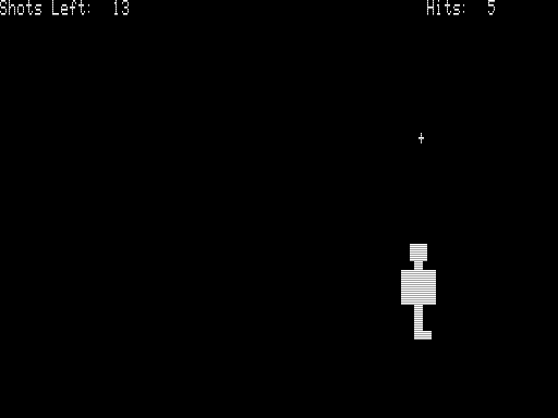 Sniper (TRS-80) screenshot: Shoot the Man