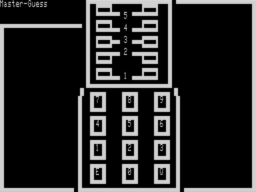 Master-Guess (TRS-80) screenshot: Title Screen