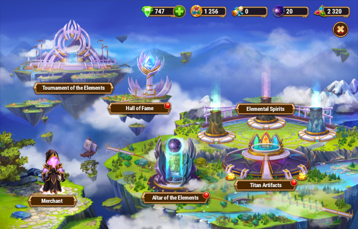 Hero Wars (Browser) screenshot: The titan valley