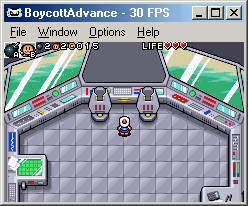 Bomberman Tournament (Game Boy Advance) screenshot: Your ship will be your headquarters