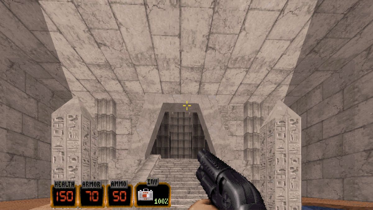 Duke Nukem 3D: 20th Anniversary World Tour (Windows) screenshot: Duke's classic 2.5D rendering mode.