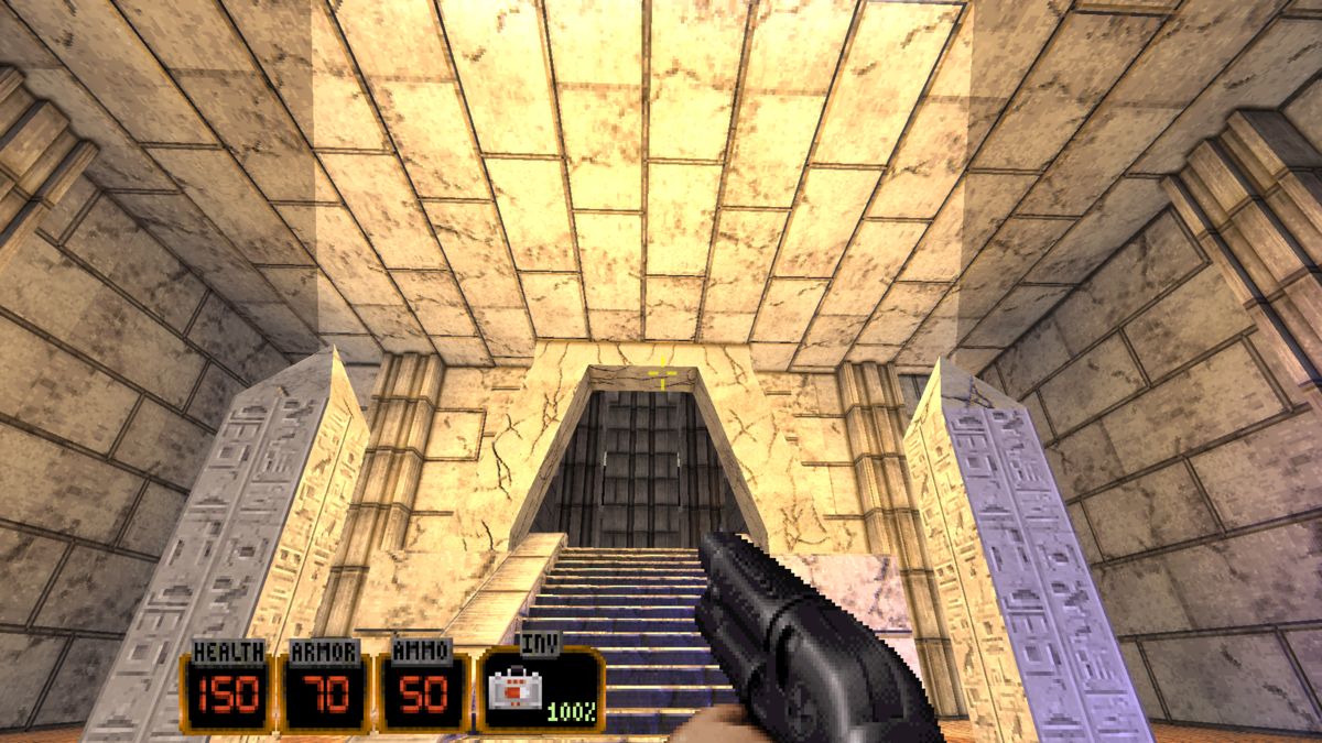 Duke Nukem 3D: 20th Anniversary World Tour (Windows) screenshot: The same scene with the new "True 3D" rendering mode.