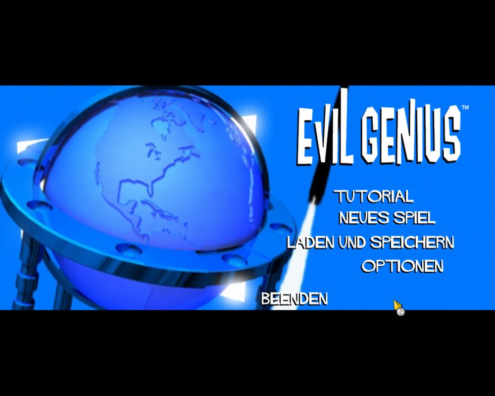 Evil Genius (Windows) screenshot: Start menu