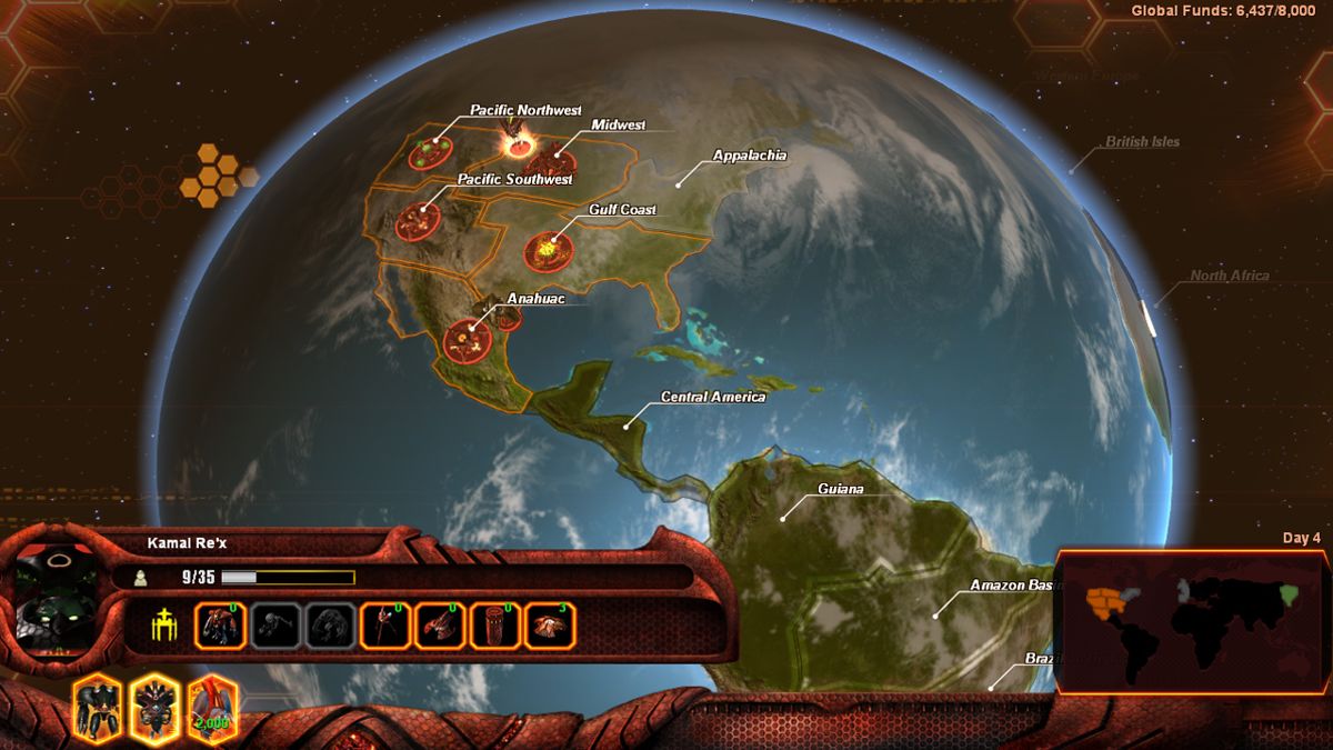 Universe at War: Earth Assault (Windows) screenshot: Global mode