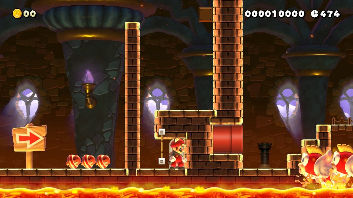 Super Mario Maker 2 (Nintendo Switch) screenshot: The propellerhead, in a New Super Mario Bros. U style course.