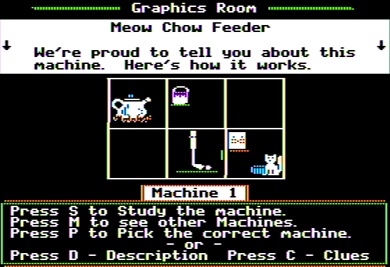 Those Amazing Reading Machines I (Apple II) screenshot: Is This the Correct Machine?