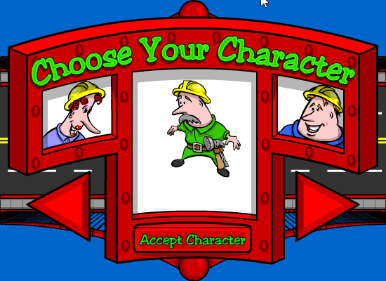 Golden Gate Drop (Browser) screenshot: Choose character