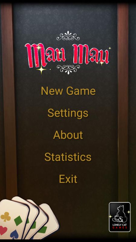 Mau Mau (Android) screenshot: Main menu