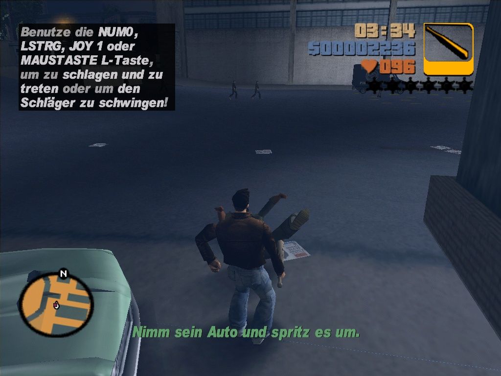 Grand Theft Auto III (Windows) screenshot: ... steal his car and bring it back to the boss' garage.