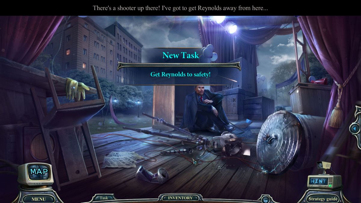 Haunted Hotel: Eternity (Collector's Edition) (Windows) screenshot: New tasks are clearly notified<br><br>Big Fish Games demo