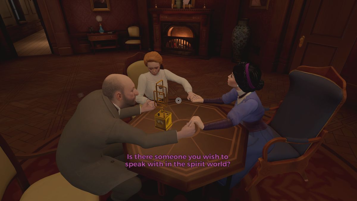The Invisible Hours (PlayStation 4) screenshot: The seance (TV mode)
