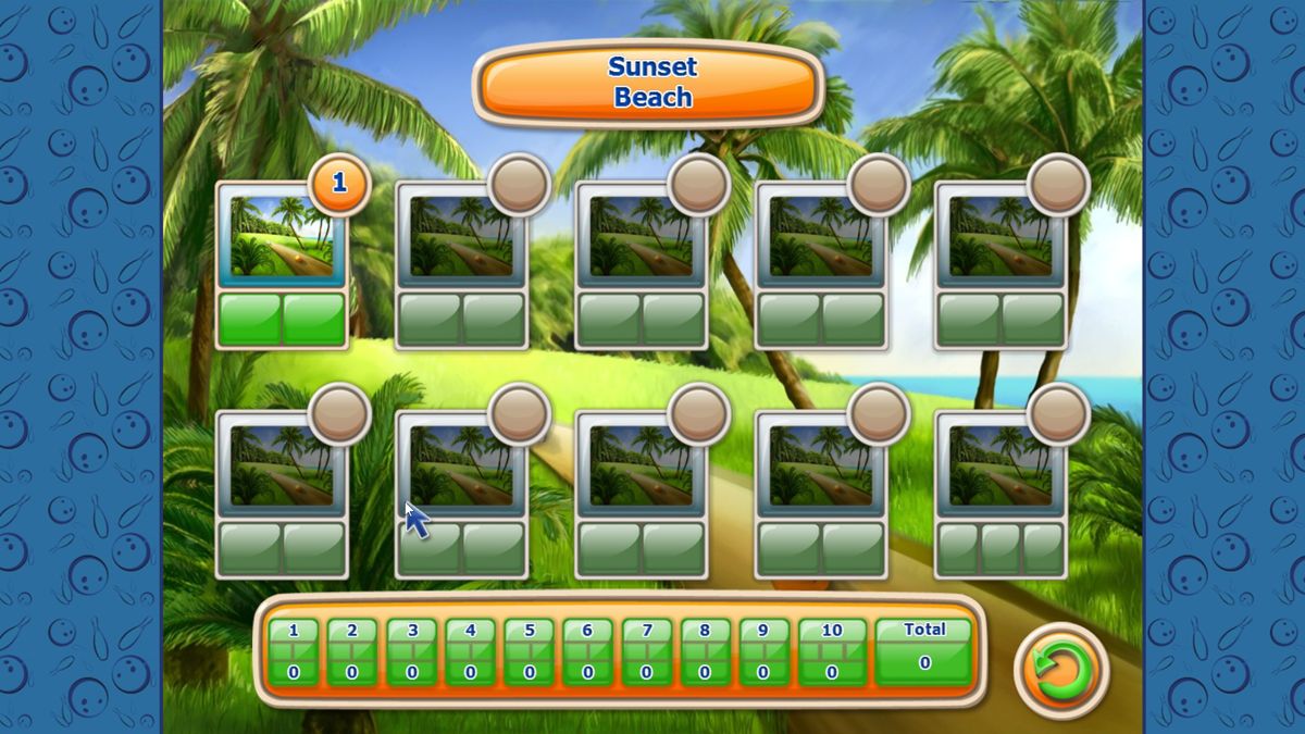 Strike Solitaire 3: Dream Resort (Windows) screenshot: Just about to play Sunset Beach - the first location